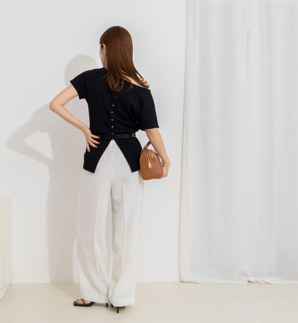 NOLLEY'S「ウォッシャブルスリット2WAYプルオーバー」|Tシャツ・カットソー|