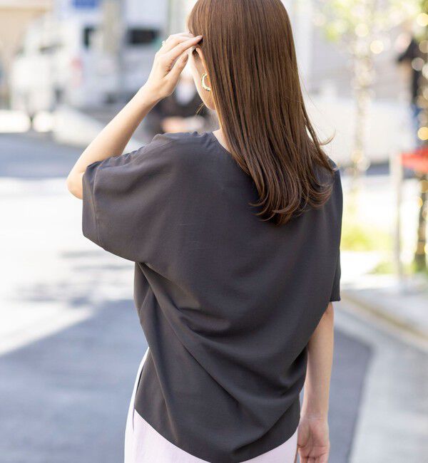 NOLLEY'S「【WEB＆一部店舗限定カラー】《セットアップ対応》ジョーゼットＶネックプルオーバー」|シャツ・ブラウス|