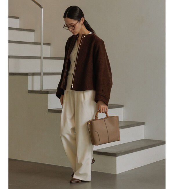 E'POR「【E'POR】BAMBOO BAG Medium/軽量・通勤・26SS」|ハンドバッグ|