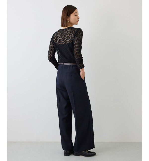 ROPE「【J'aDoRe・ルミネ限定カラー】フラワーレースベーシックカットソー/イージーケア」|Tシャツ・カットソー|