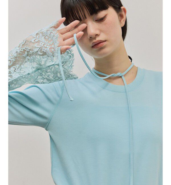 ADAM ET ROPE'「レースカフストップス」|Tシャツ・カットソー|