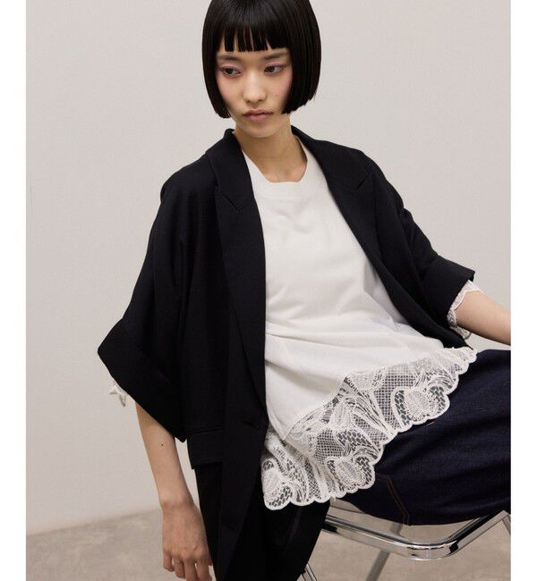 ADAM ET ROPE'「レースコンビT」|Tシャツ・カットソー|