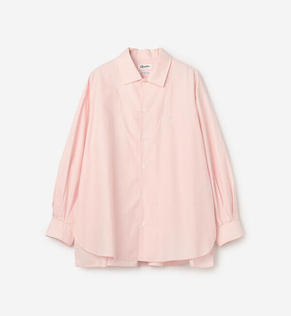 GYMPHLEX「Gymphlex | コットン 長袖チュニックシャツ WOMEN」|シャツ・ブラウス|PINK