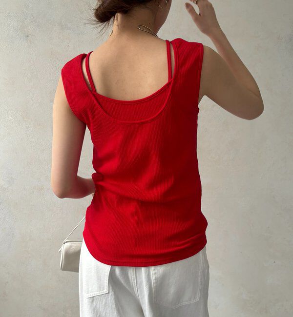  「前後2wayスピンドルリブタンク」|Tシャツ・カットソー|