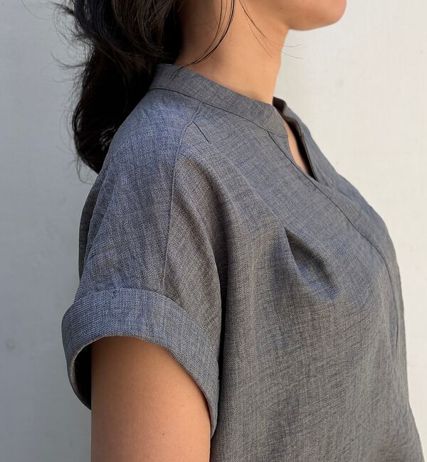 Rouge vif「【2点セット/WEB限定】カルゼヴィンテージセットアップ/スキッパー裾レースブラ」|シャツ・ブラウス|