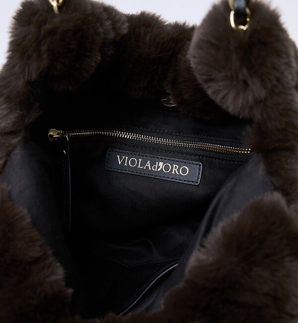 qualite「【VIOLAd&rsquo;ORO / ヴィオラドーロ】ELMO　エコファー チェーンショル」|トートバッグ|