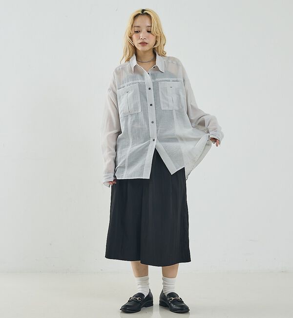 NOMINE「オーバーサイズ シアーシャツ」|シャツ・ブラウス|