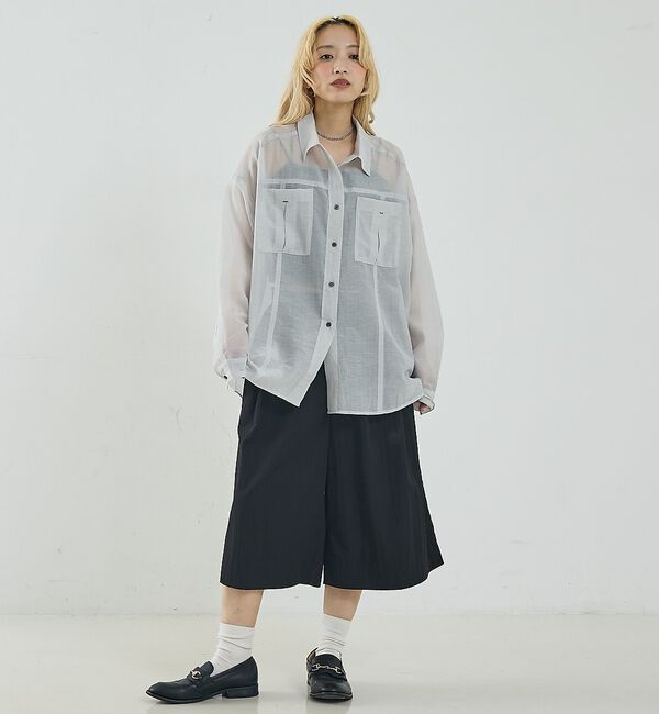NOMINE「オーバーサイズ シアーシャツ」|シャツ・ブラウス|