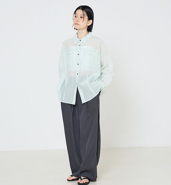 NOMINE「オーバーサイズ シアーシャツ」|シャツ・ブラウス|