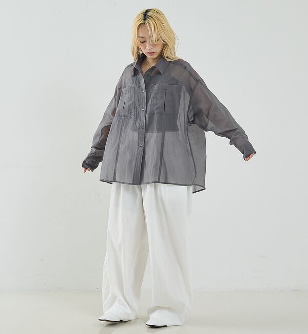 NOMINE「オーバーサイズ シアーシャツ」|シャツ・ブラウス|
