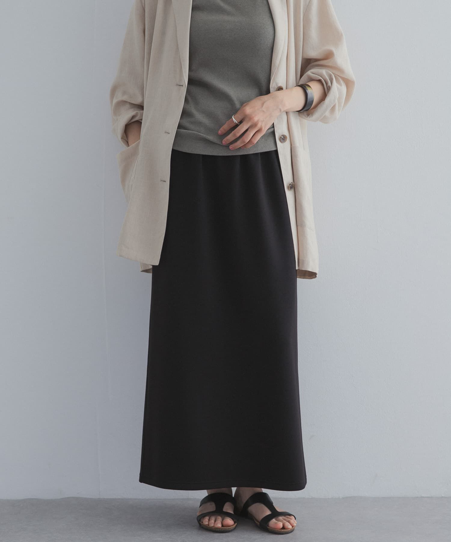 URBAN RESEARCH DOORS「接触冷感イージーカットストレートスカート」|スカート|