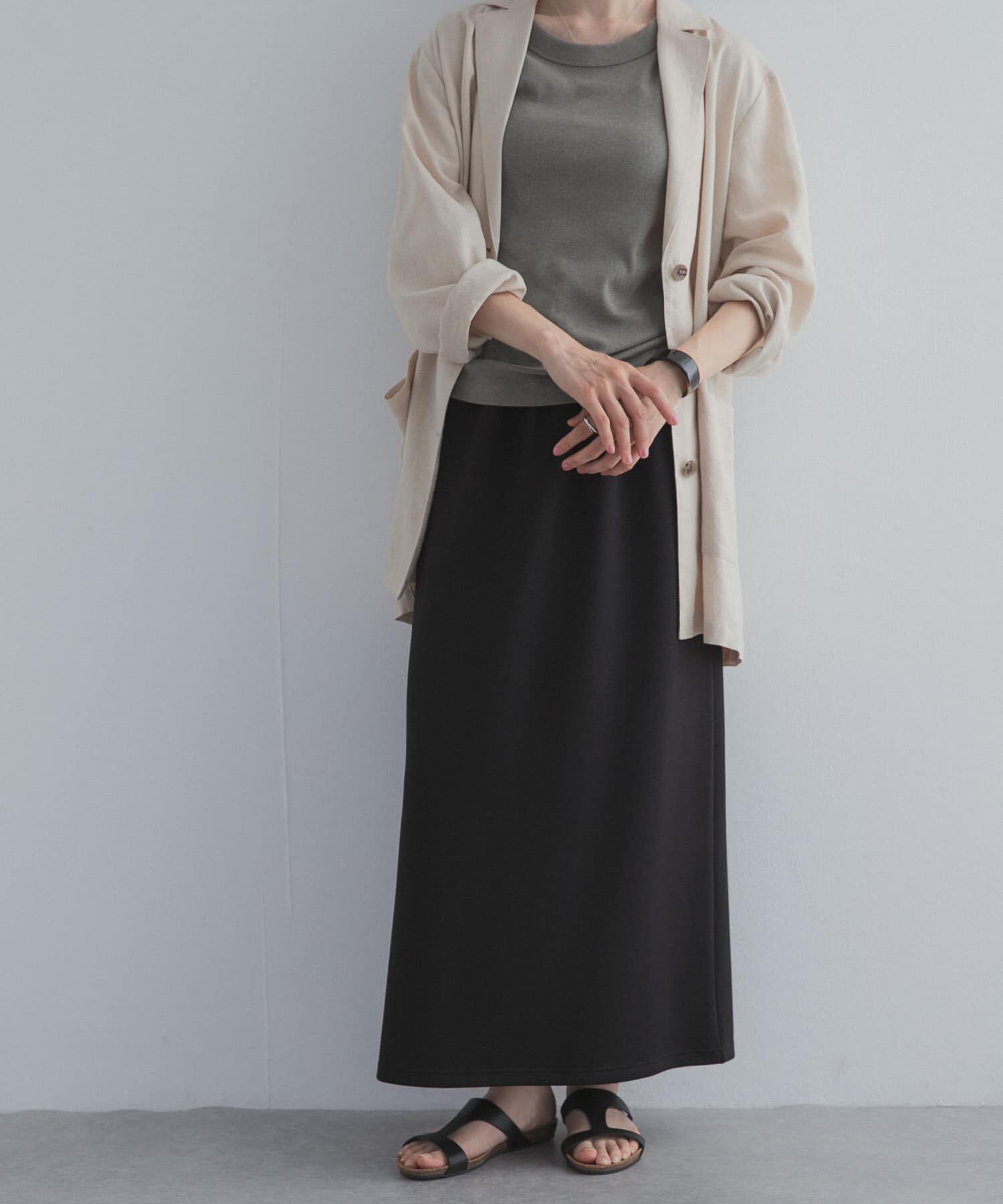 URBAN RESEARCH DOORS「接触冷感イージーカットストレートスカート」|スカート|