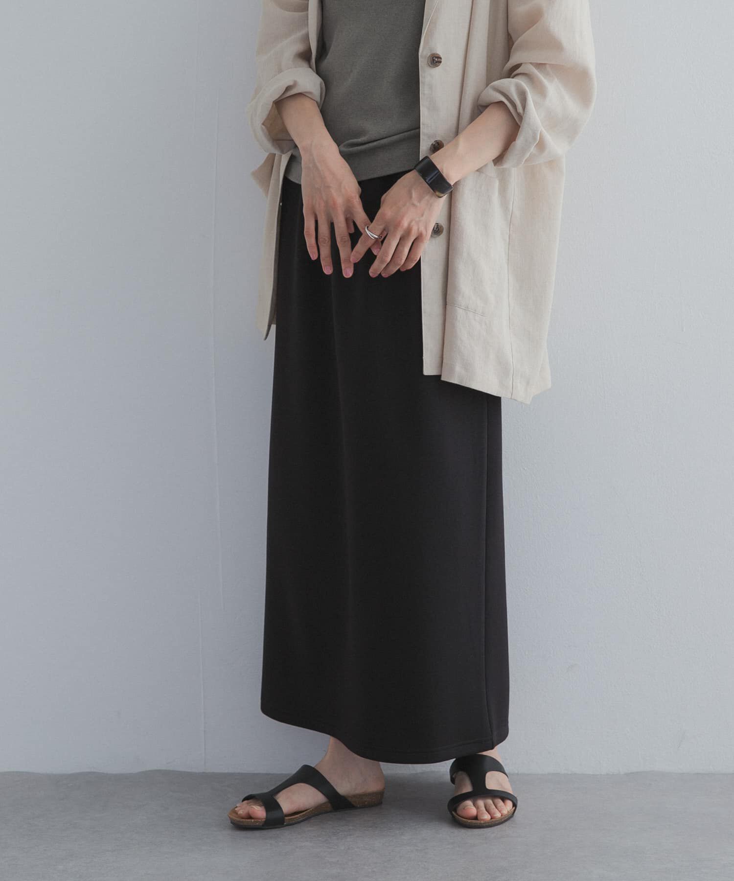 URBAN RESEARCH DOORS「接触冷感イージーカットストレートスカート」|スカート|