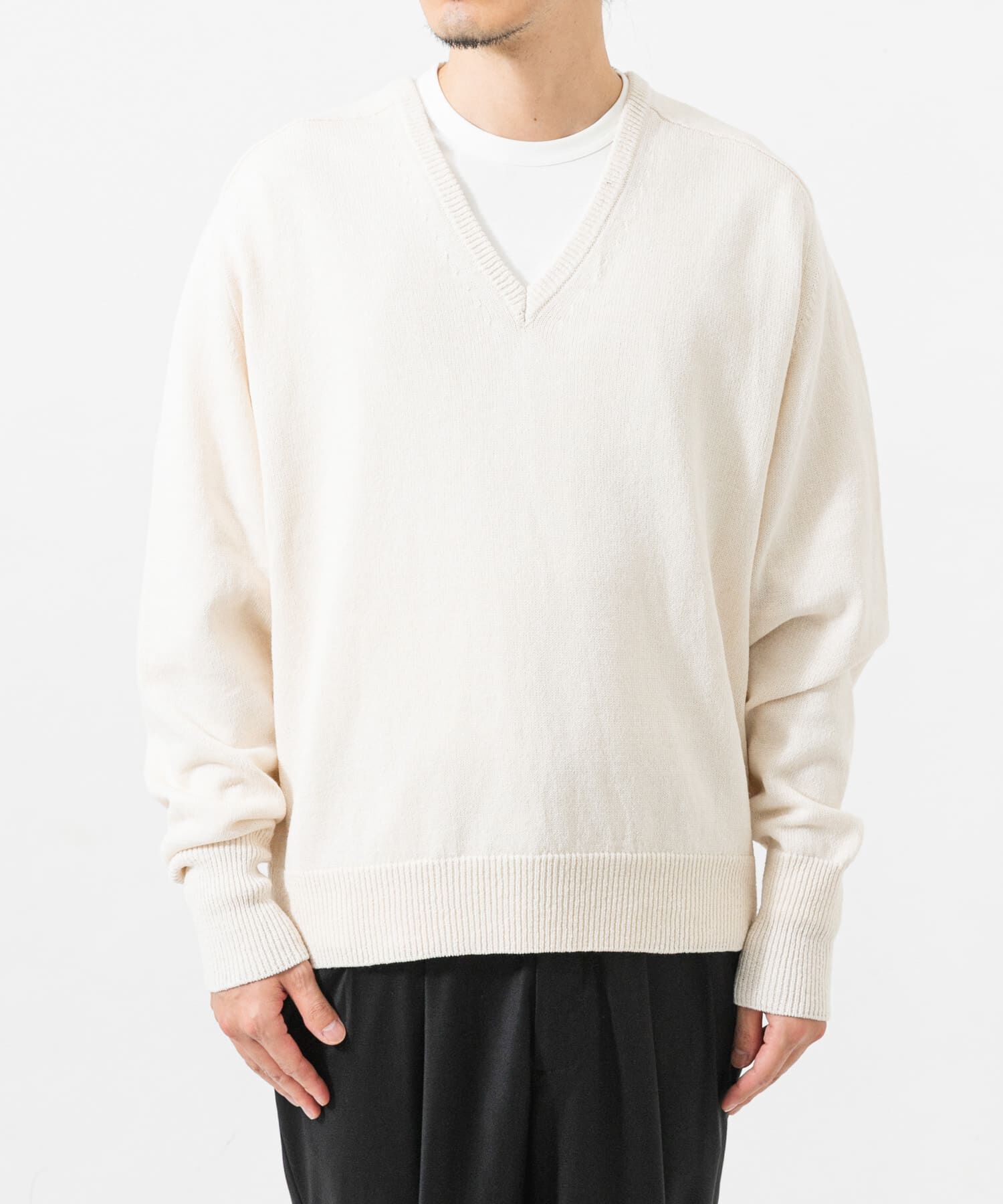 URBAN RESEARCH「new basic　WASHI WOOL V-NECK KNIT」|ニット・セーター|