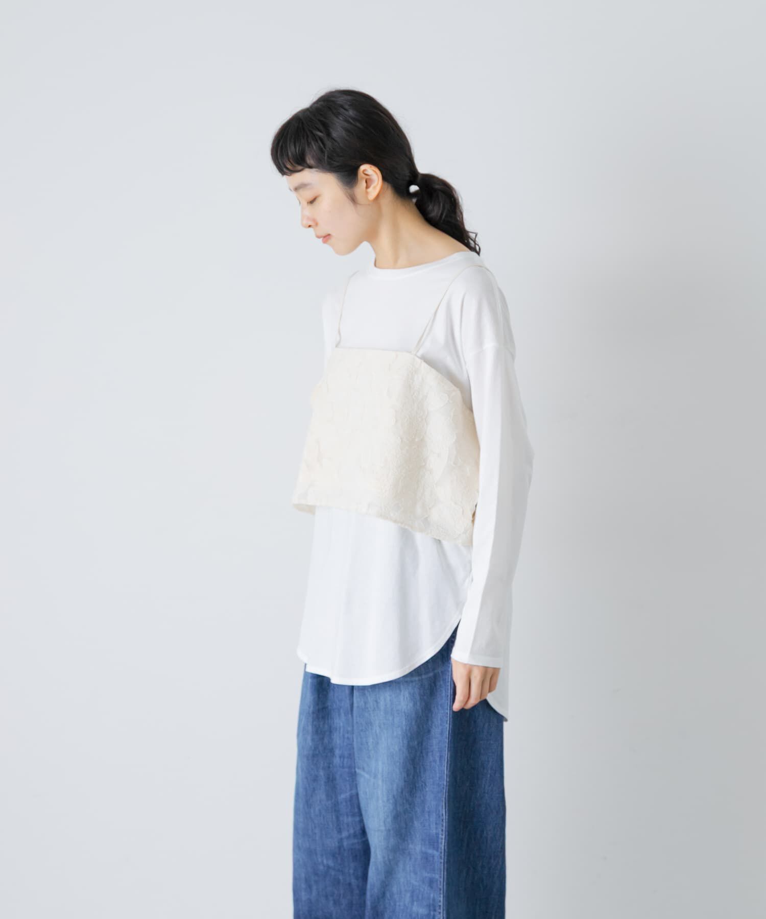 かぐれ「カッティング刺繍キャミソール」|キャミソール|