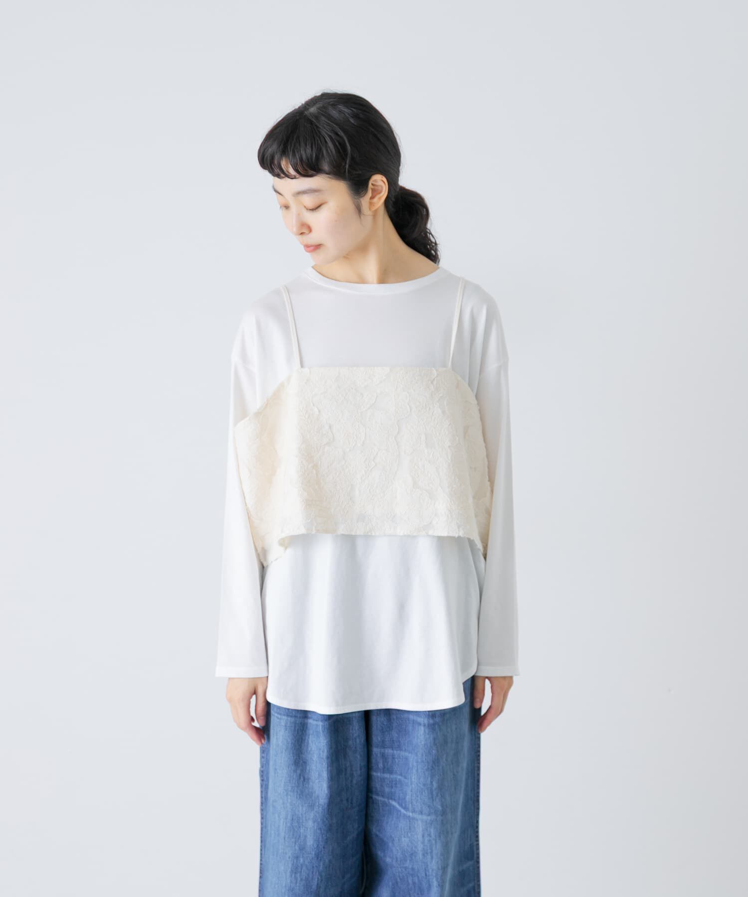 かぐれ「カッティング刺繍キャミソール」|キャミソール|