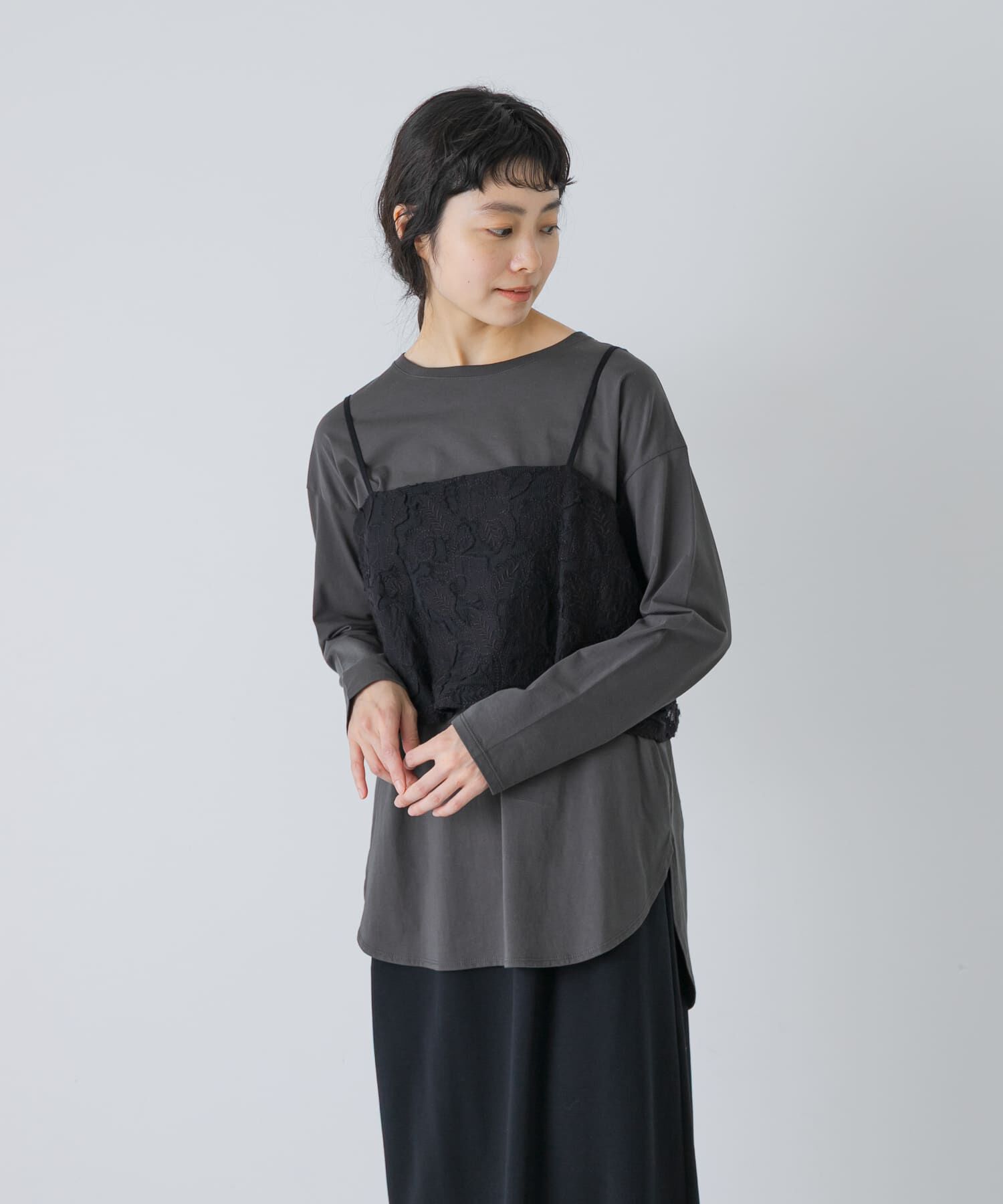 かぐれ「カッティング刺繍キャミソール」|キャミソール|