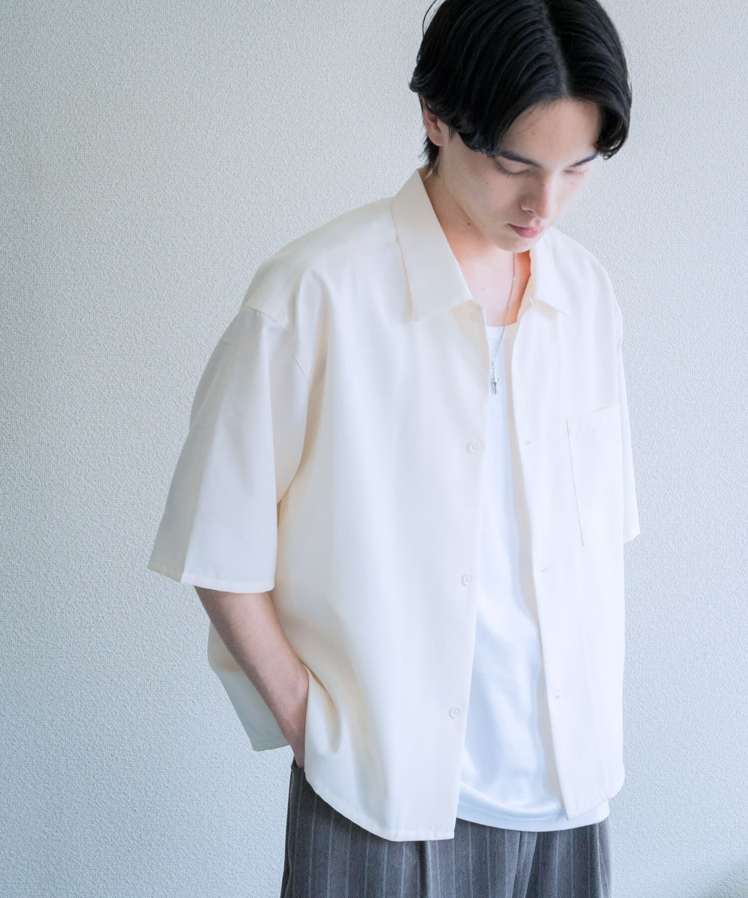 SENSE OF PLACE by URBAN RESEARCH「『イージーケア/速乾』リネンライクボクシーシャツ」|シャツ・ブラウス|
