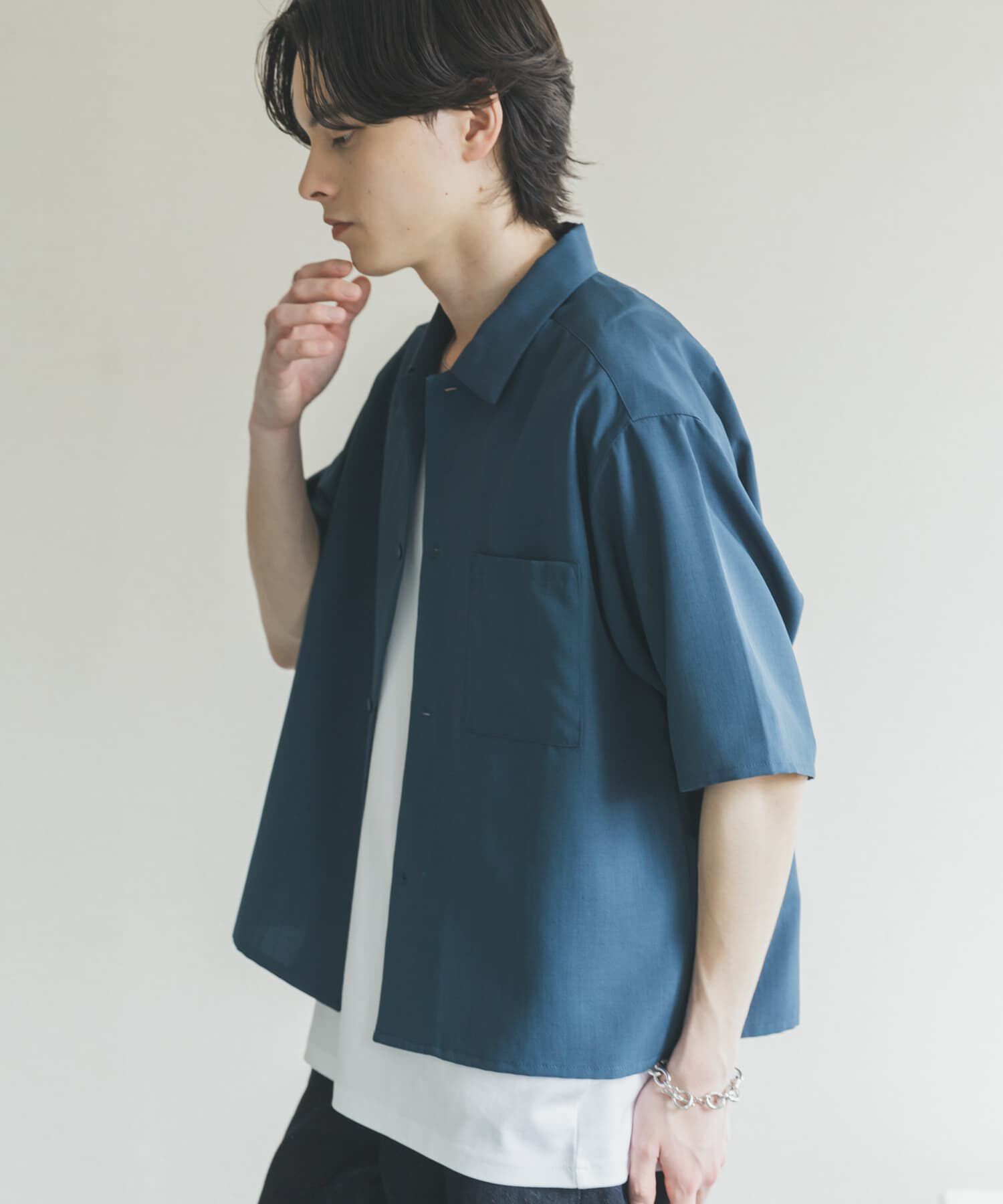 SENSE OF PLACE by URBAN RESEARCH「『イージーケア/速乾』リネンライクボクシーシャツ」|シャツ・ブラウス|