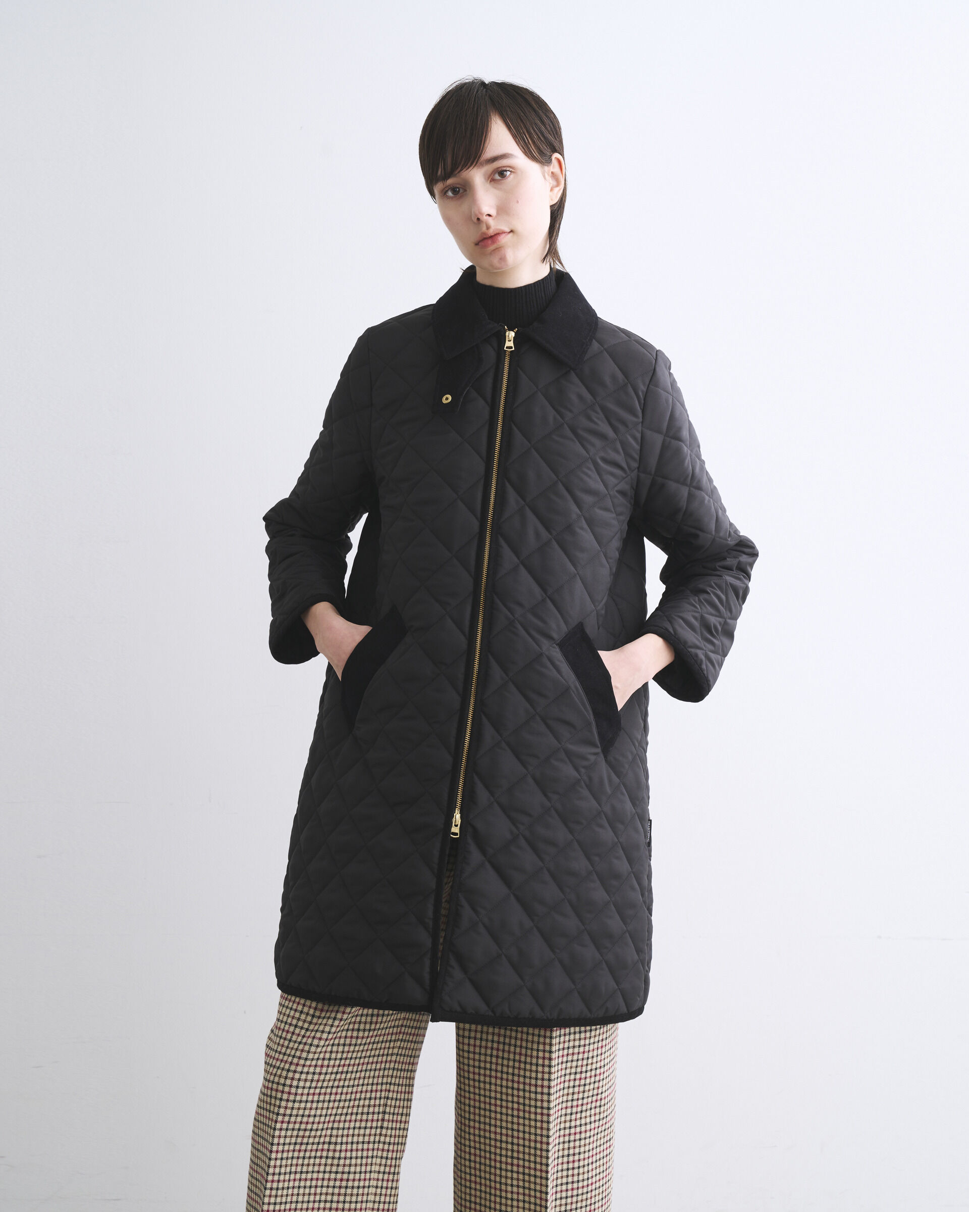 Traditional Weatherwear「WAVERLY A-LINE ZIP LONG」|その他|ﾌﾞﾗｯｸ