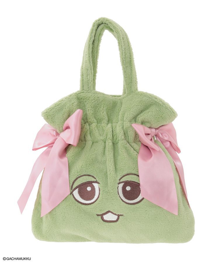 Maison de FLEUR「ガチャピン ミニダブルリボントート」|トートバッグ|