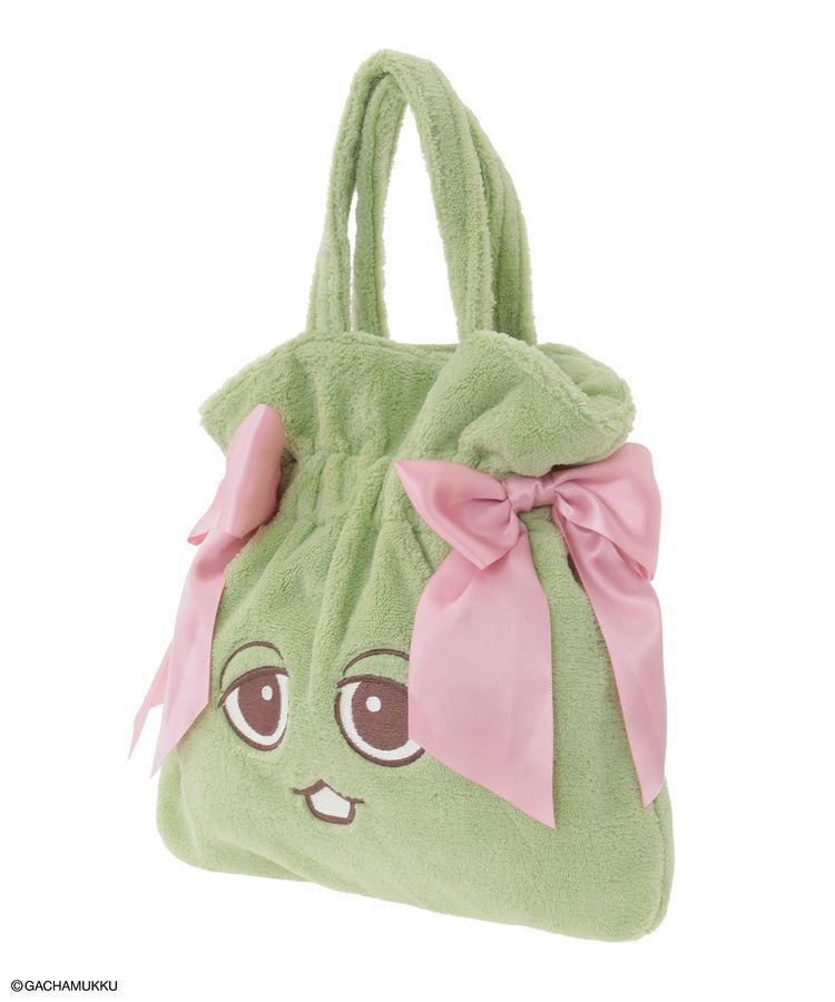 Maison de FLEUR「ガチャピン ミニダブルリボントート」|トートバッグ|
