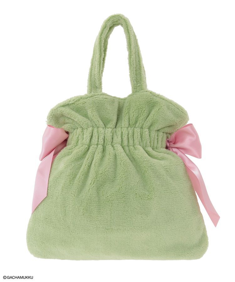 Maison de FLEUR「ガチャピン ミニダブルリボントート」|トートバッグ|