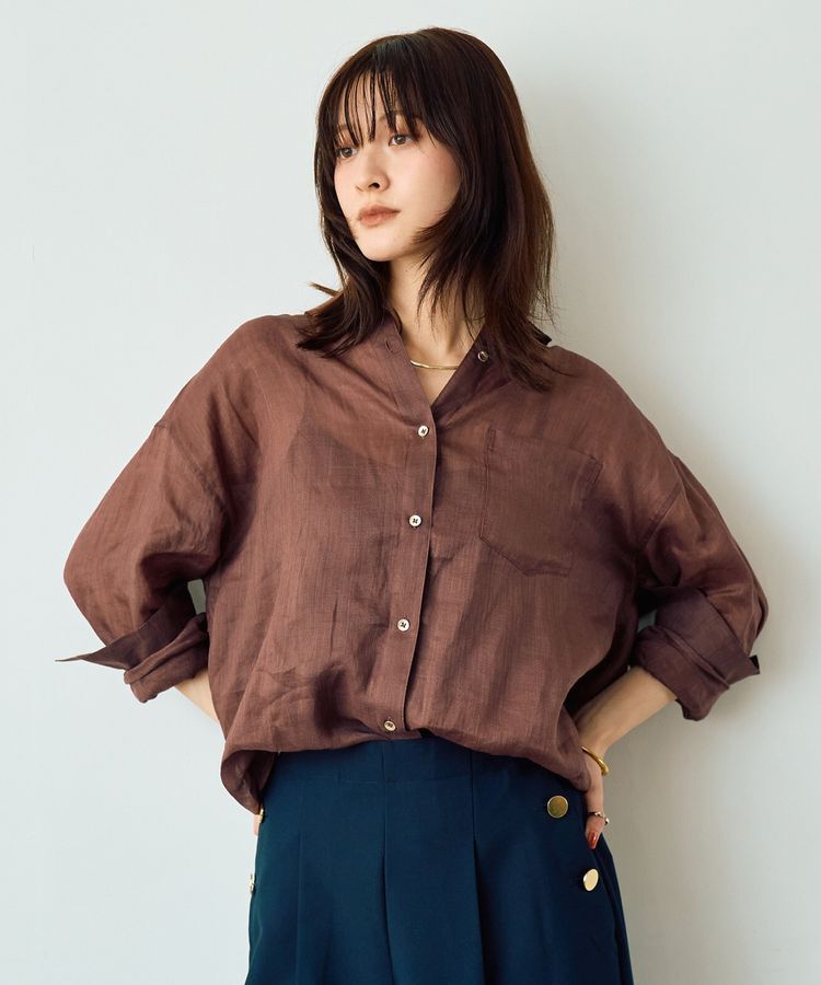 YECCA VECCA「3wayシアーリネンシャツ」|シャツ・ブラウス|