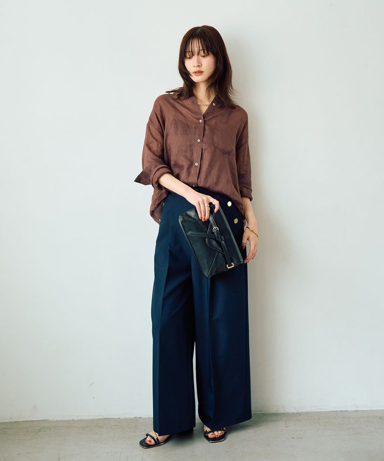 YECCA VECCA「3wayシアーリネンシャツ」|シャツ・ブラウス|