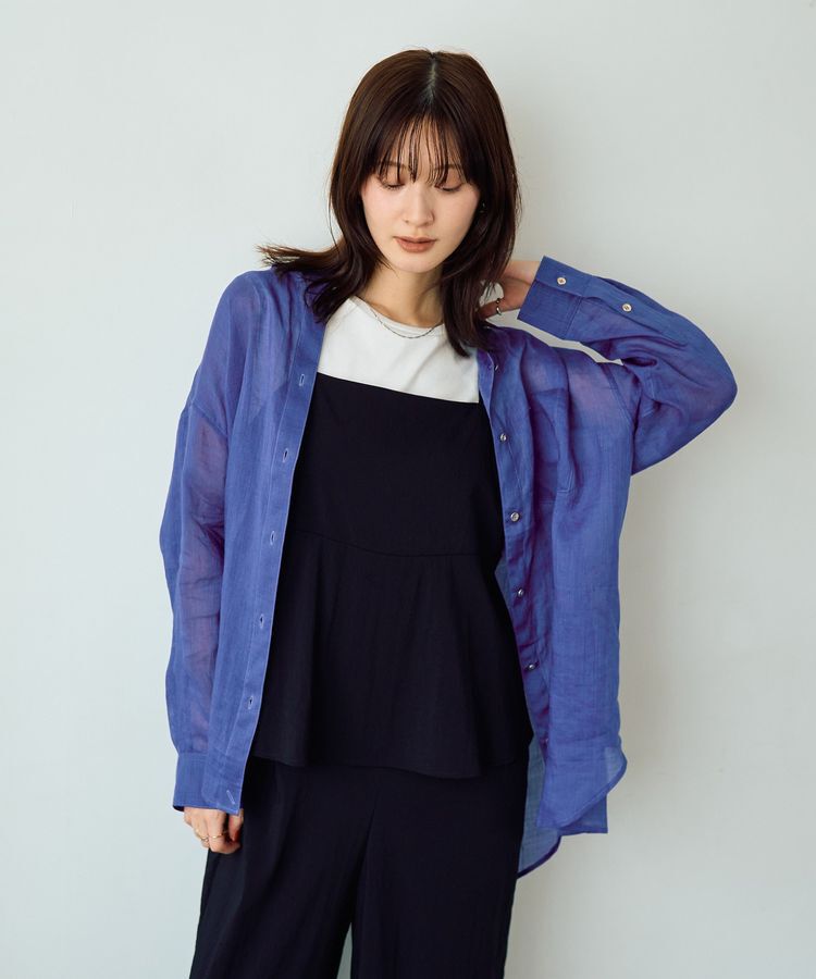 YECCA VECCA「3wayシアーリネンシャツ」|シャツ・ブラウス|