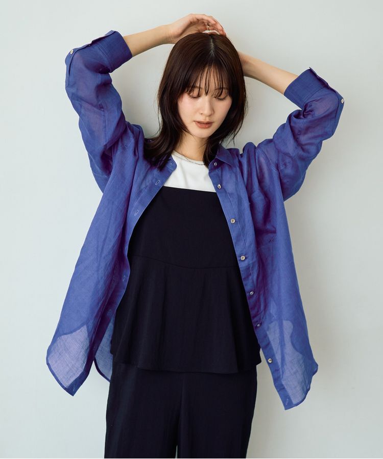 YECCA VECCA「3wayシアーリネンシャツ」|シャツ・ブラウス|