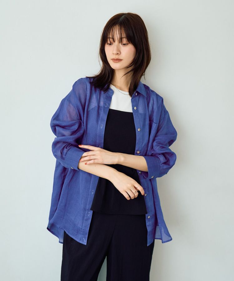 YECCA VECCA「3wayシアーリネンシャツ」|シャツ・ブラウス|