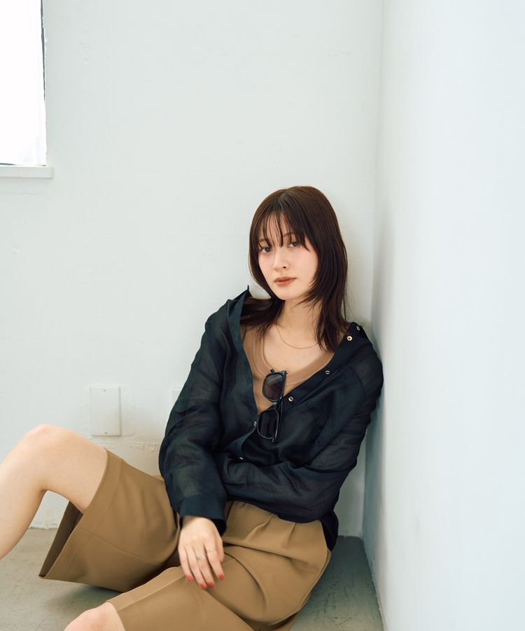 YECCA VECCA「3wayシアーリネンシャツ」|シャツ・ブラウス|