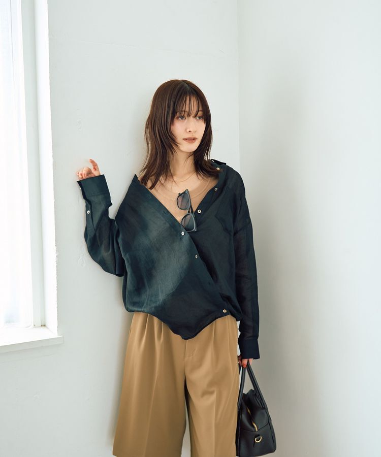 YECCA VECCA「3wayシアーリネンシャツ」|シャツ・ブラウス|