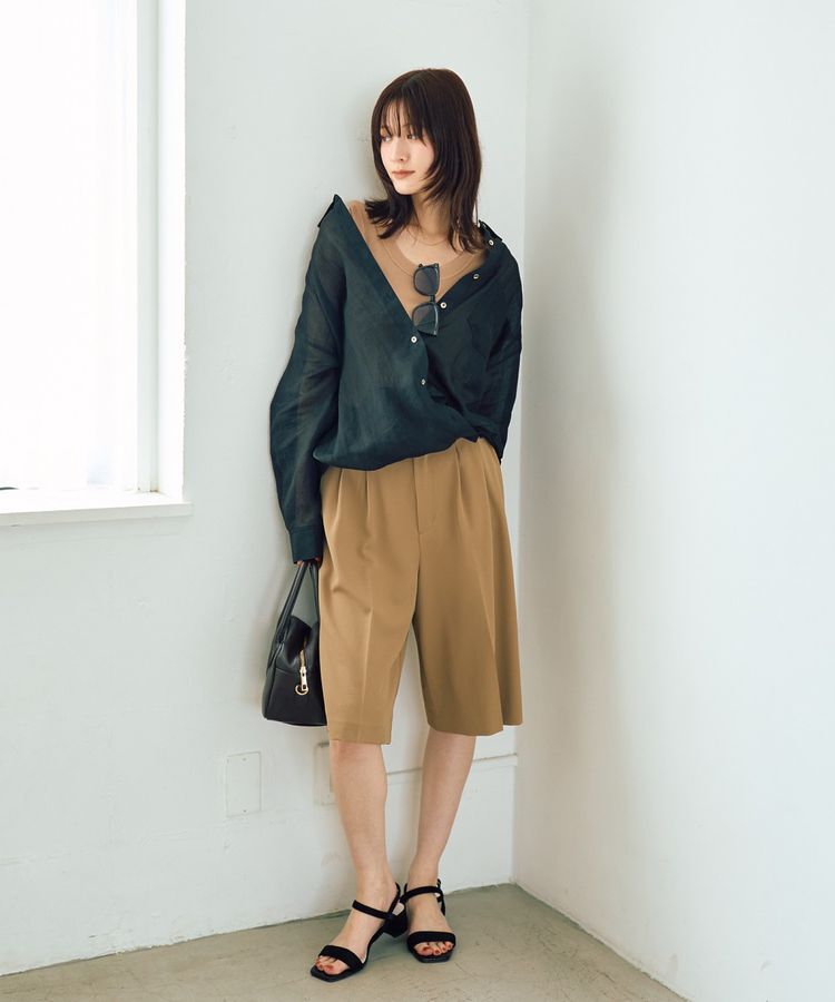 YECCA VECCA「3wayシアーリネンシャツ」|シャツ・ブラウス|