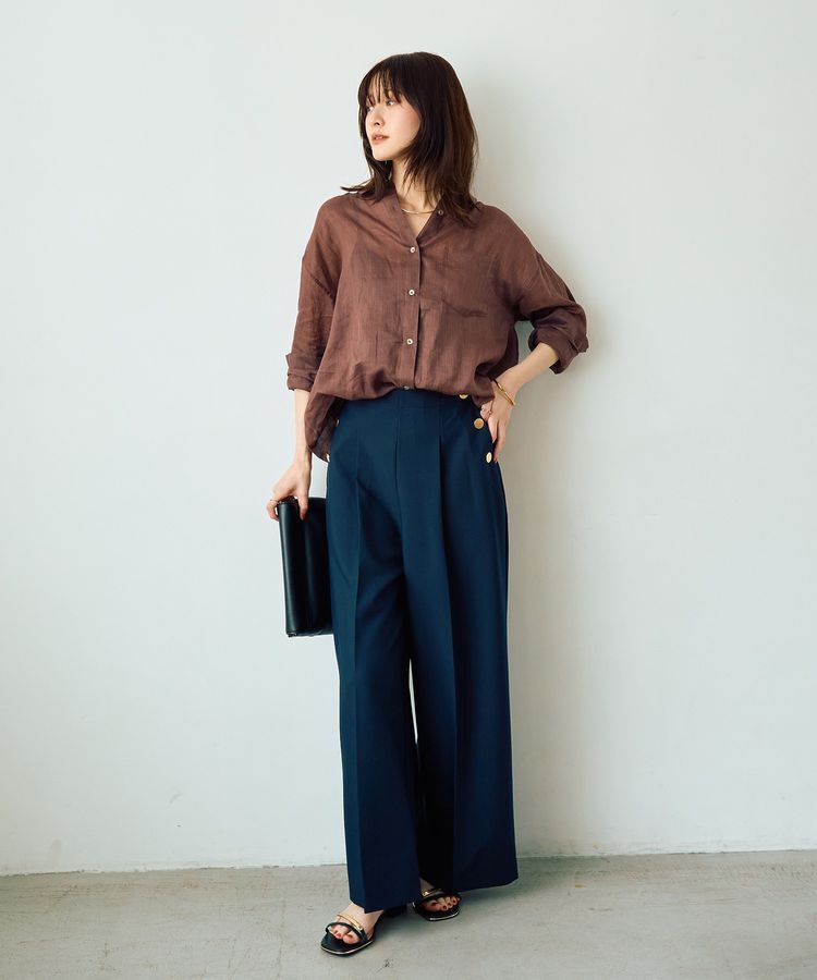 YECCA VECCA「3wayシアーリネンシャツ」|シャツ・ブラウス|