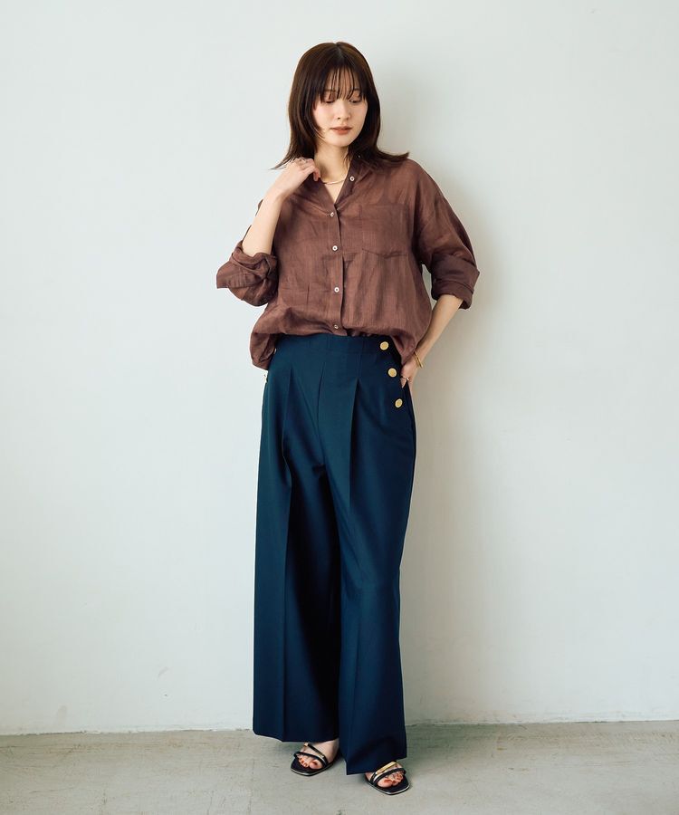 YECCA VECCA「3wayシアーリネンシャツ」|シャツ・ブラウス|