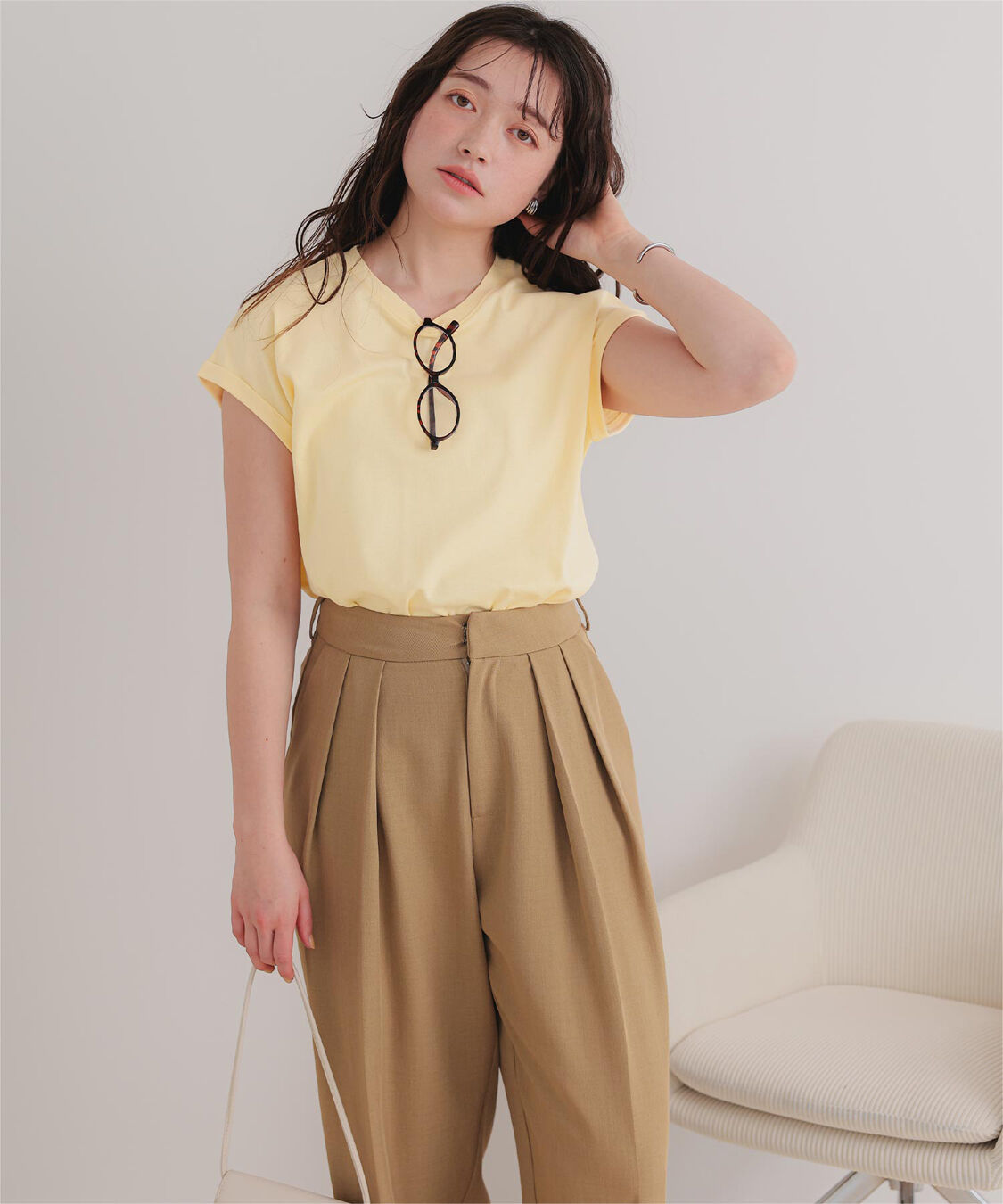 titivate「汗染み防止ダブルカフスTシャツ」|Tシャツ・カットソー|