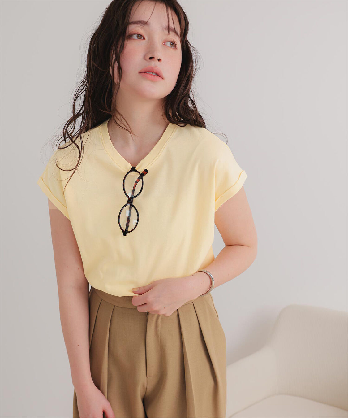 titivate「汗染み防止ダブルカフスTシャツ」|Tシャツ・カットソー|