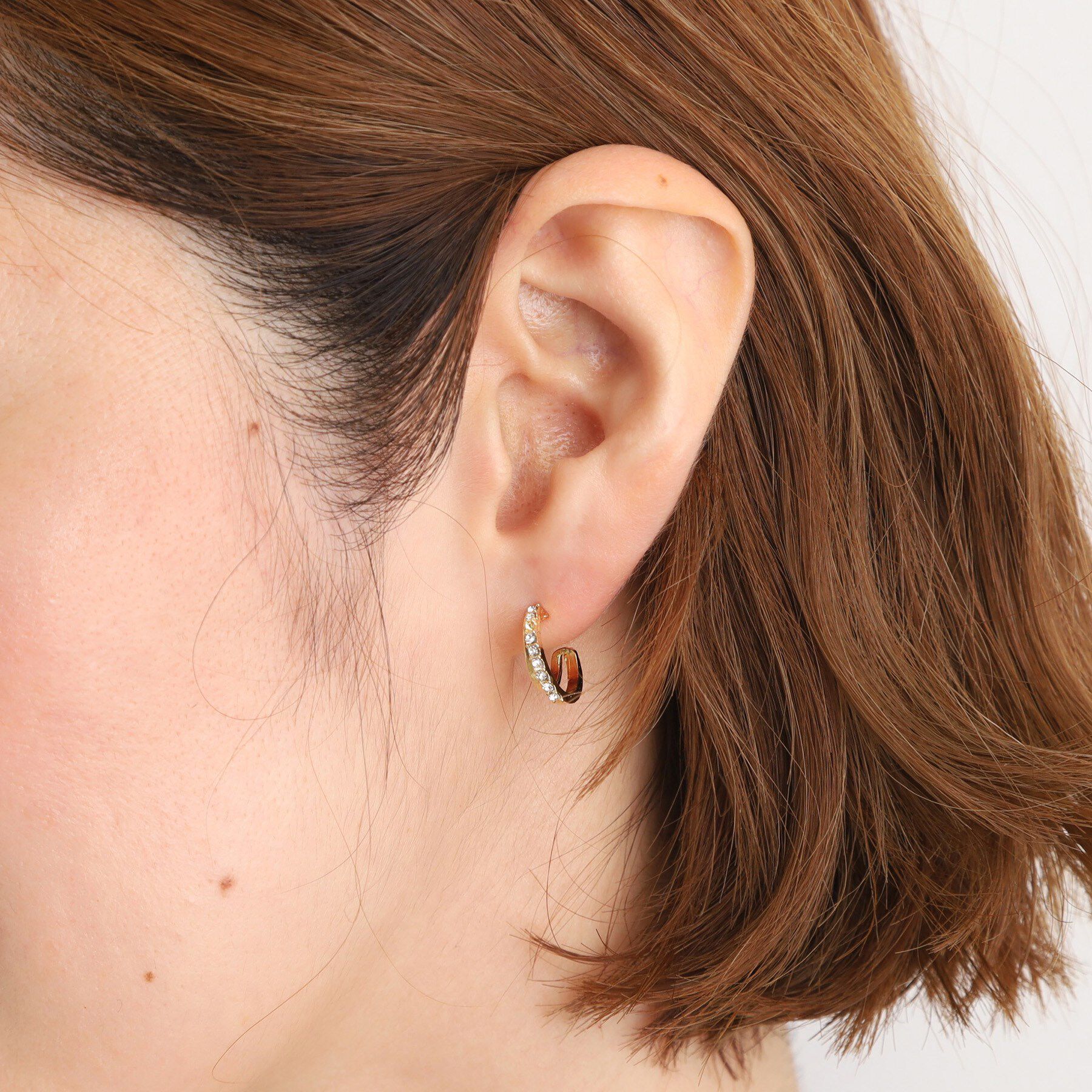 grove「パール調ビジューフープデザインピアス」|ピアス|