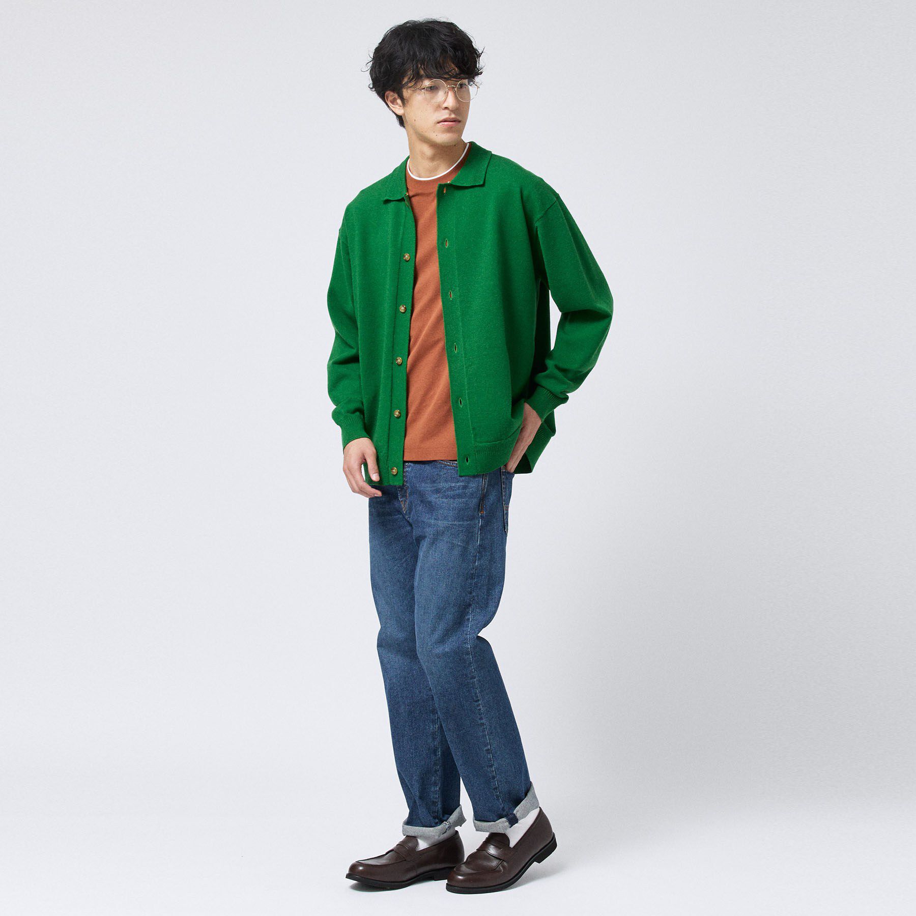 TAKEO KIKUCHI「ニット シャツ カーディガン」|ニット・セーター|