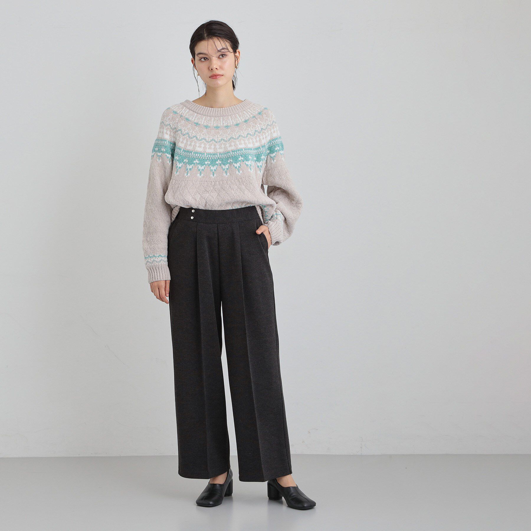 THE SHOP TK「ピンタックワイドパンツ」|その他|