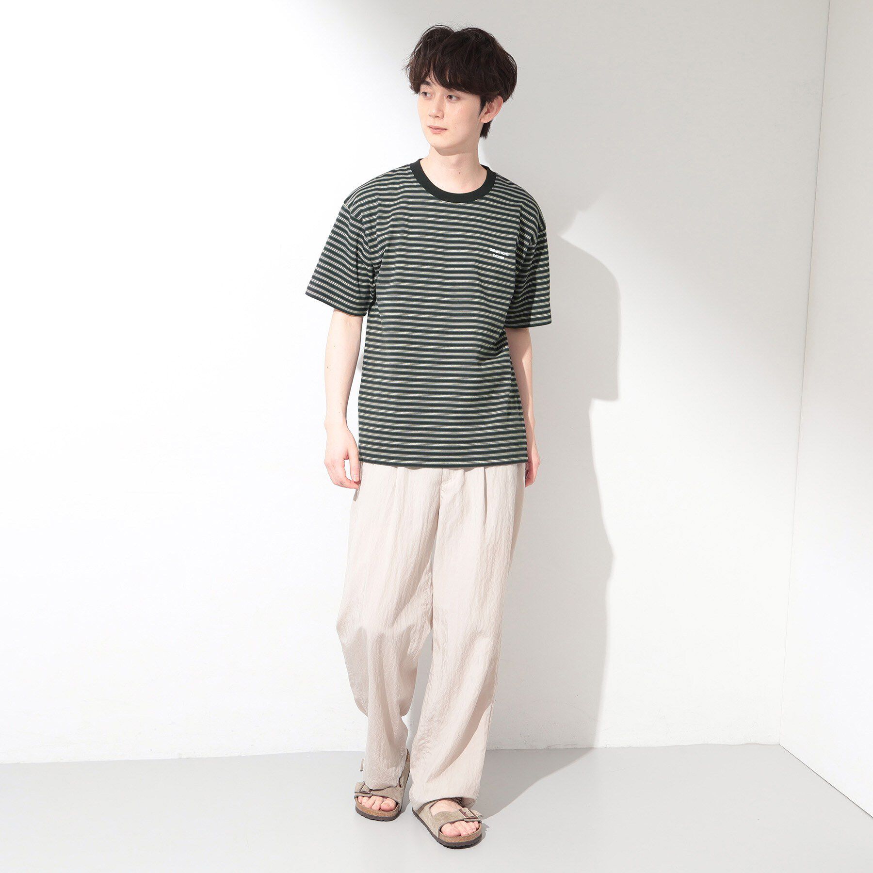 THE SHOP TK「COOLボーダー 半袖Tシャツ 接触冷感／洗濯機OK」|Tシャツ・カットソー|