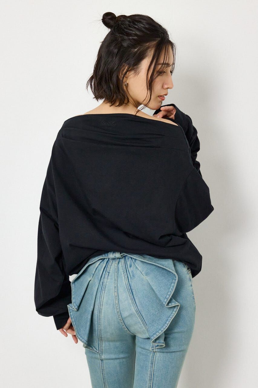 RODEO CROWNS「タックデザインオフショルL/Sトップス」|Tシャツ・カットソー|