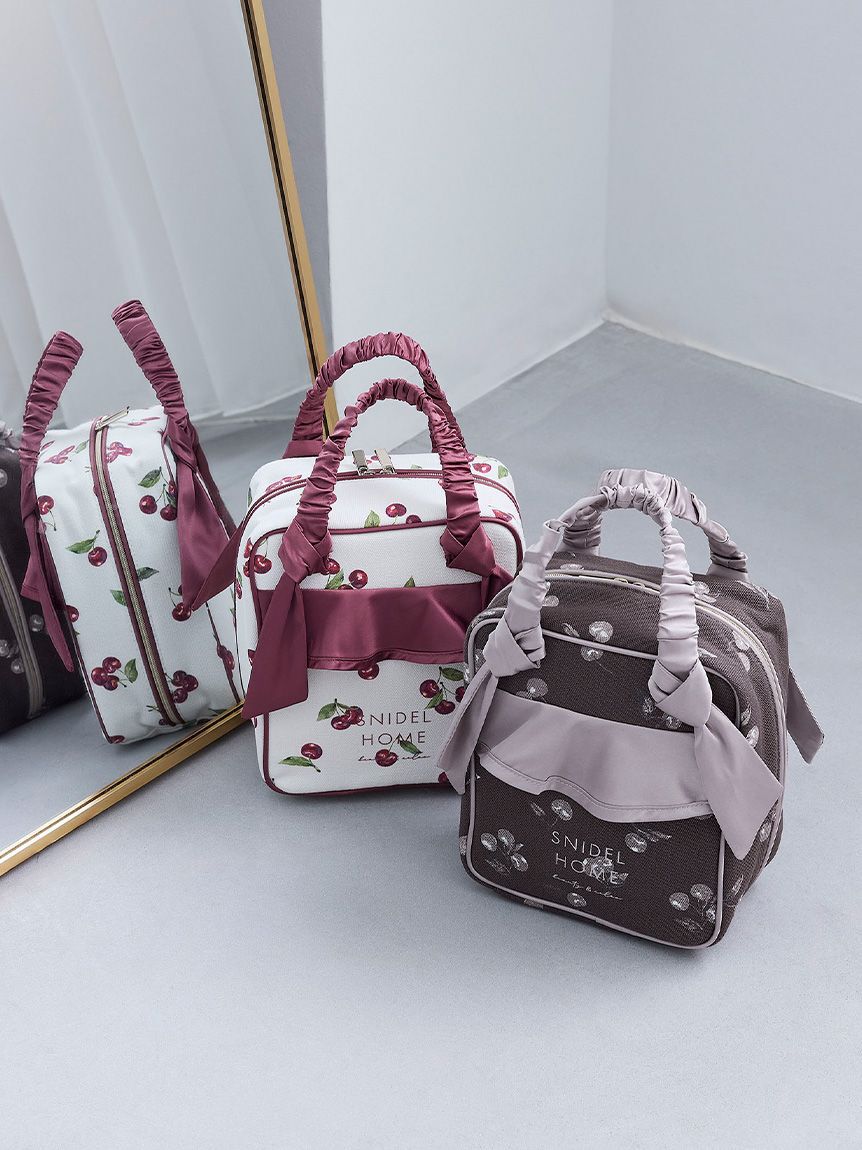 SNIDEL HOME「キャンバストラベルポーチ（CHERRY）」|ポーチ|