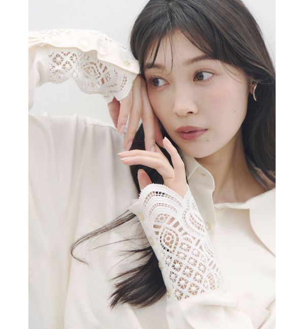 LAGUNAMOON「【WEB限定】レースカフスシャツ」|シャツ・ブラウス|