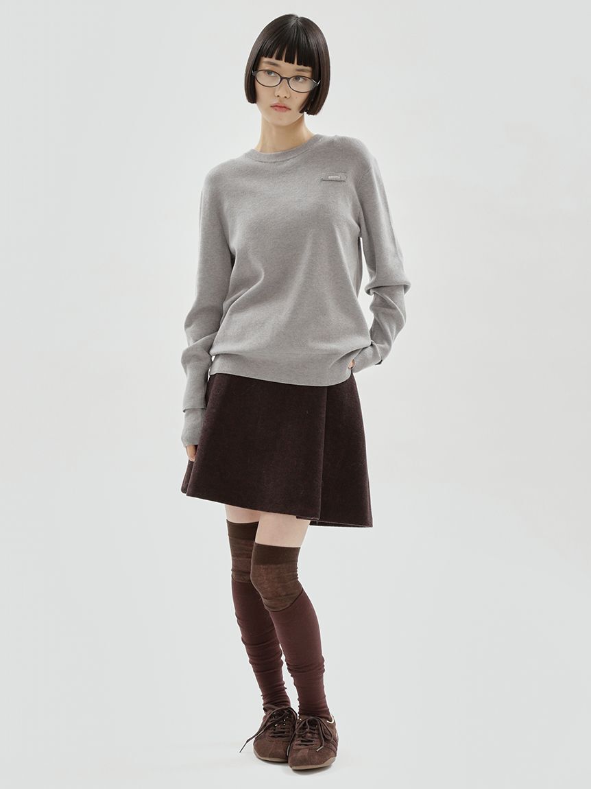 emmi atelier「【ONLINE限定カラーあり】emmiロゴクルーネックプルオーバー」|ニット・セーター|