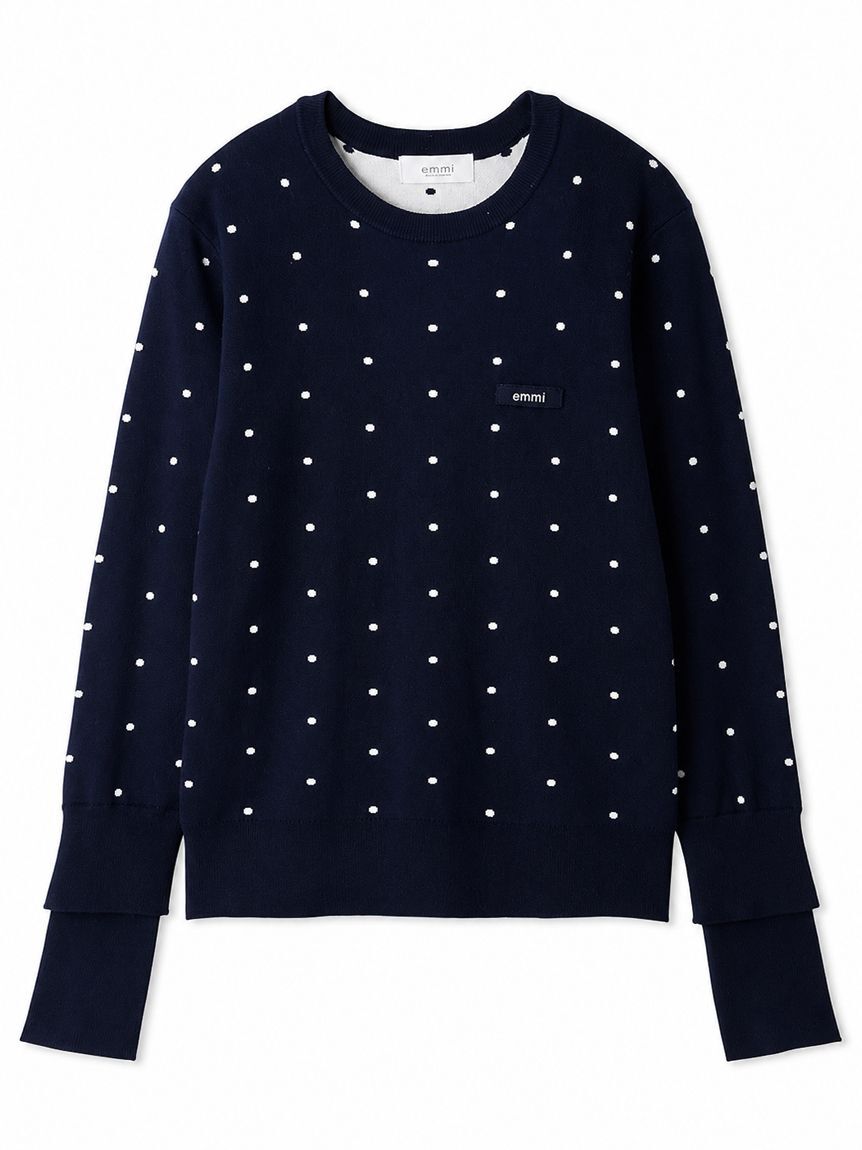 emmi atelier「【ONLINE限定カラーあり】emmiロゴクルーネックプルオーバー」|ニット・セーター|
