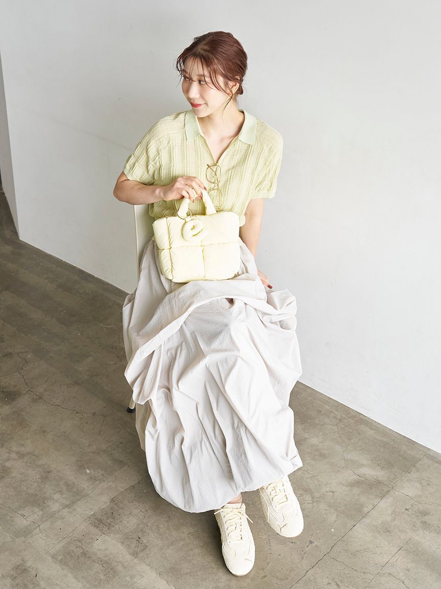 emmi atelier「シアーチェックポロニット」|ニット・セーター|