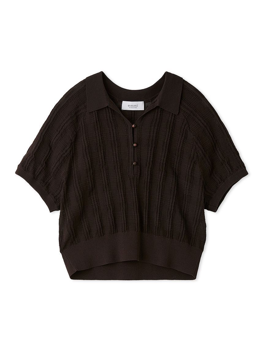 emmi atelier「シアーチェックポロニット」|ニット・セーター|BRW